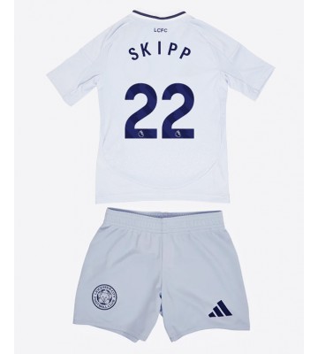 Leicester City Oliver Skipp #22 Tercera Equipación Niños 2024-25 Manga Corta (+ Pantalones cortos)